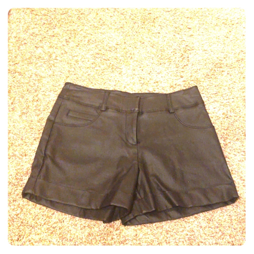 Leather shorts